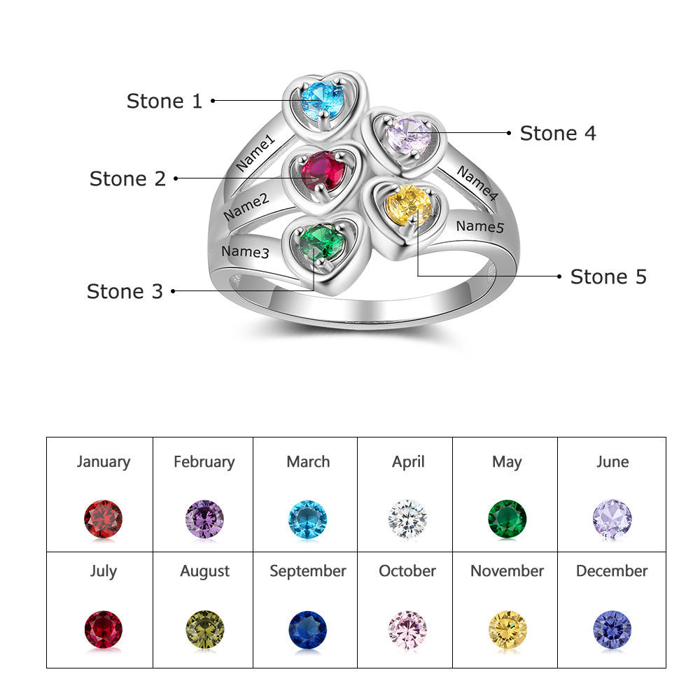 Silver Heart Cubic Zirconia Ring