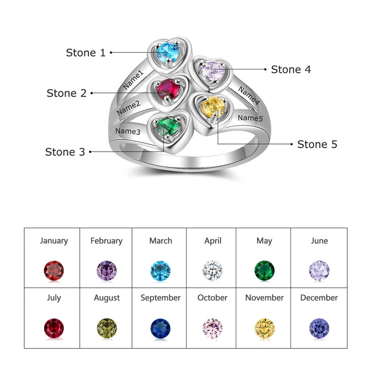 Silver Heart Cubic Zirconia Ring
